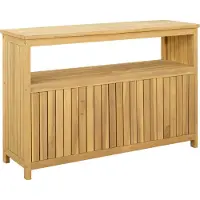 Syfax Gartenkonsole Tisch Helles Akazienholz 110 x 35 x 75 cm