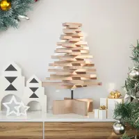 Prolenta Maison Exclusive - Weihnachtsbaum Holz zum Schmücken 60 cm Massivholz Kiefer