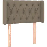 Syfax Kopfteil mit Ohren Taupe 83x16x78/88 cm Stoff
