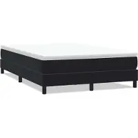 Syfax Boxspringbett ohne Matratze Schwarz 140x220 cm Samt