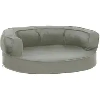 Syfax Hundematratze Ergonomisch 60x42 cm Leinenoptik Grau