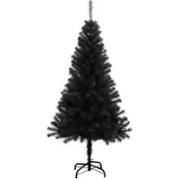 Prolenta Maison Exclusive - Künstlicher Weihnachtsbaum mit Ständer Schwarz 120 cm PVC