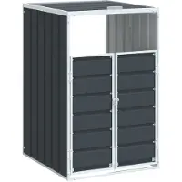 vidaXL Mülltonnenbox für 1 Tonne Anthrazit 72x81x115 cm Stahl