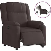 Syfax Relaxsessel Elektrisch Dunkelbraun Stoff