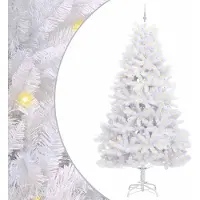 Syfax Künstlicher klappbarer Weihnachtsbaum Weiß 270 cm PVC und Stahl