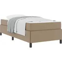 Syfax Bettrahmen mit Matratze Cappuccino 80 x 200 cm Stoff
