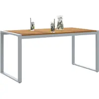 vidaXL Möbel Gartentische - Grau - CLORIS Gartentisch Grau 160x80x75 cm Massivholz Akazie,19.8 Kg - 387903