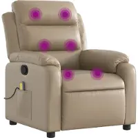 Syfax Massagesessel Cappuccino-Braun Kunstleder