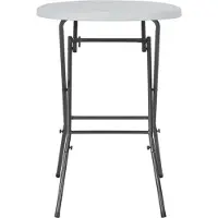 vidaXL "Sonderangebot" Bartisch Klappbar - CLORIS - Beistelltisch/Gartenmöbel - Weiß 80x110cm HDPE - Gartentische NeuMöbel3926601