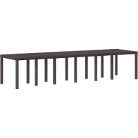 Syfax Gartentisch Braun 350 x 100 x 74 cm Poly-Rattan