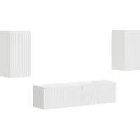 Syfax TV-Schrankset 4 pcs Weiß Holzwerkstoff