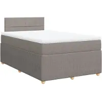 Syfax Boxspringbett mit Matratze Taupe 120x200 cm Stoff