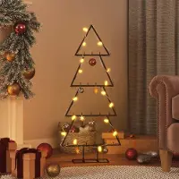 Prolenta Maison Exclusive - Metall-Weihnachtsbaum für Dekorationen Schwarz 90 cm