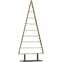 Syfax Metall Weihnachtsbaum mit Ständer Schwarz 180 cm Stahl