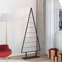 Prolenta Maison Exclusive - Metall Weihnachtsbaum mit Ständer Schwarz 180 cm Stahl