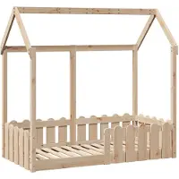 Syfax Kinderbett Hausbett 70x140 cm Massivholz Kiefer