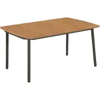 Syfax Couchtisch 150x90x72 cm Massivholz Akazie und Stahl