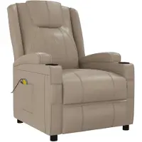 Syfax Massagesessel Cappuccino-Braun Kunstleder
