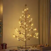 Prolenta Maison Exclusive - Holz Weihnachtsbaum Braun 180 cm Massives Kiefernholz