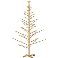 Syfax Holz Weihnachtsbaum Braun 180 cm Massives Kiefernholz