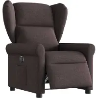 Syfax Relaxsessel Elektrisch Dunkelbraun Stoff