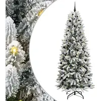 vidaXL "WINTER SALE" Künstlicher Weihnachtsbaum mit 300 LEDs mit Ständer Weiß 240 cm - Künstliche Weihnachtsbäume NEU3400407