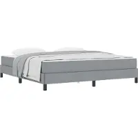 vidaXL Boxspringbett Hellgrau 180 x 200 cm Stoff