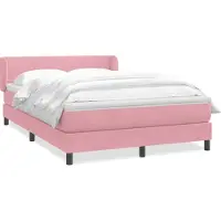 Syfax Boxspringbett mit Matratze Rosa 140x210 cm Samt