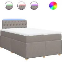Syfax Boxspringbett mit Matratze Taupe 120x190 cm Stoff