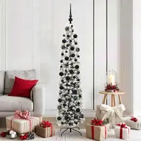 vidaXL "Schlussverkauf" Künstlicher Weihnachtsbaum(1 pc) - Kunstbaum/Tannenbaum - mit 300 LEDs mit Ständer Grün 180 cm C7318