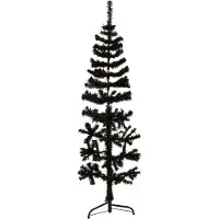 vidaXL "Winter Sale" Künstliche Weihnachtsbäume - Schwarz Künstlicher Halb-Weihnachtsbaum Ständer Schlank Schwarz 120cm DE8003700