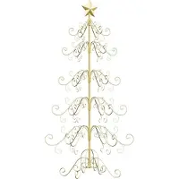 Syfax Metall Weihnachtsbaum Gold 150 cm Pulverbeschichteter Stahl