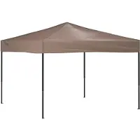 Syfax Faltbares Partyzelt 3x3 m Taupe, UV- & wasserabweisend, stabiles Stahlgestell