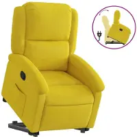 Syfax Relaxsessel mit Aufstehhilfe Gelb Samt