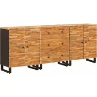 Syfax Sideboard 3 pcs Braun 60 x 33 x 75 cm Massivholz Mango