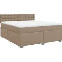 Syfax Boxspringbett Matratze Cappuccino-Braun 180x200 cm Kunstleder