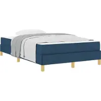 Syfax Boxspringbett mit Matratze Blau 120 x 200 cm Stoff