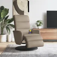 Prolenta Maison Exclusive - Massagesessel mit Fußteil Cappuccino-Braun Kunstleder