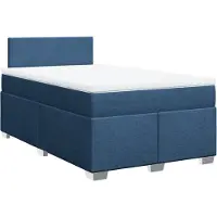 Syfax Boxspringbett mit Matratze Blau 120x190 cm Stoff