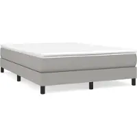 Syfax Boxspringbett mit Matratze Hellgrau 140x200 cm Stoff