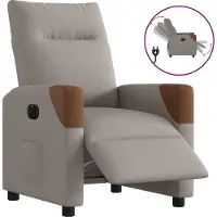 Syfax Relaxsessel Elektrisch Taupe Stoff