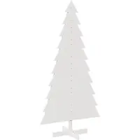 Syfax Weihnachtsbaum zum Schmücken Weiß 180 cm Massivholz Kiefer