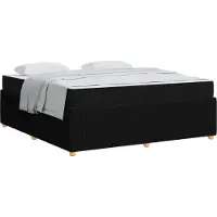 Syfax Bettrahmen mit Matratze Schwarz 180 x 200 cm Stoff