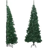 Syfax Künstlicher Eck-Weihnachtsbaum Grün 180 cm PVC