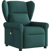 Syfax Massagesessel Dunkelgrün Stoff