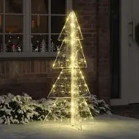 vidaXL "Schlussverkauf" Weihnachtsbaum - Tannenbaum - Kunstbaum moderne - mit 160 LEDs Warmes Weiß 150 cm Acryl C13047