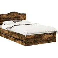 Syfax Bettrahmen Geräucherte Eiche 120 x 200 cm Ingenieurs Holz
