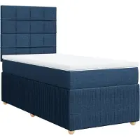 Syfax Boxspringbett mit Matratze Blau 80x200 cm Stoff