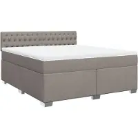 Syfax Boxspringbett mit Matratze Taupe 180x200 cm Stoff