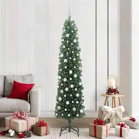 vidaXL Hochwertigen Möbel Künstlicher Weihnachtsbaum mit 300 LEDs mit Ständer Grün 210 cm - 5291010